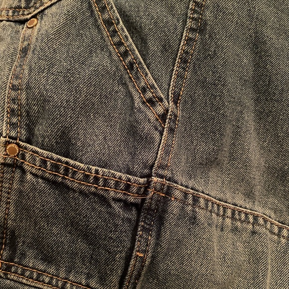 Blue High Rise Cargo Jeans - Picture 4 of 5